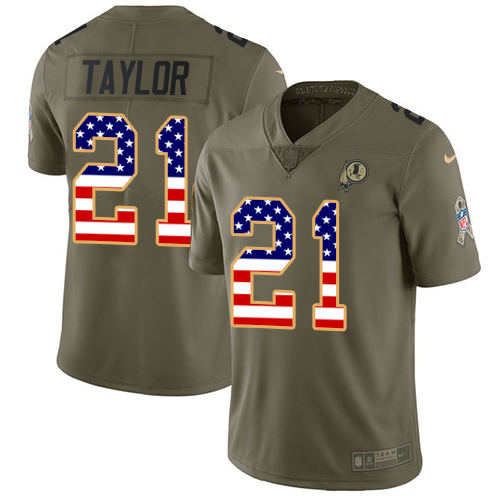 Nike Redskins #21 Sean Taylor Olive/USA Flag Youth Stitched NFL Limited Salute to Service Jersey